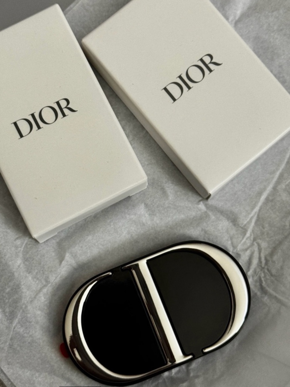 CD Mirror Phone Ring Holder Stand Dual Mirror 3M BLACK GWP
